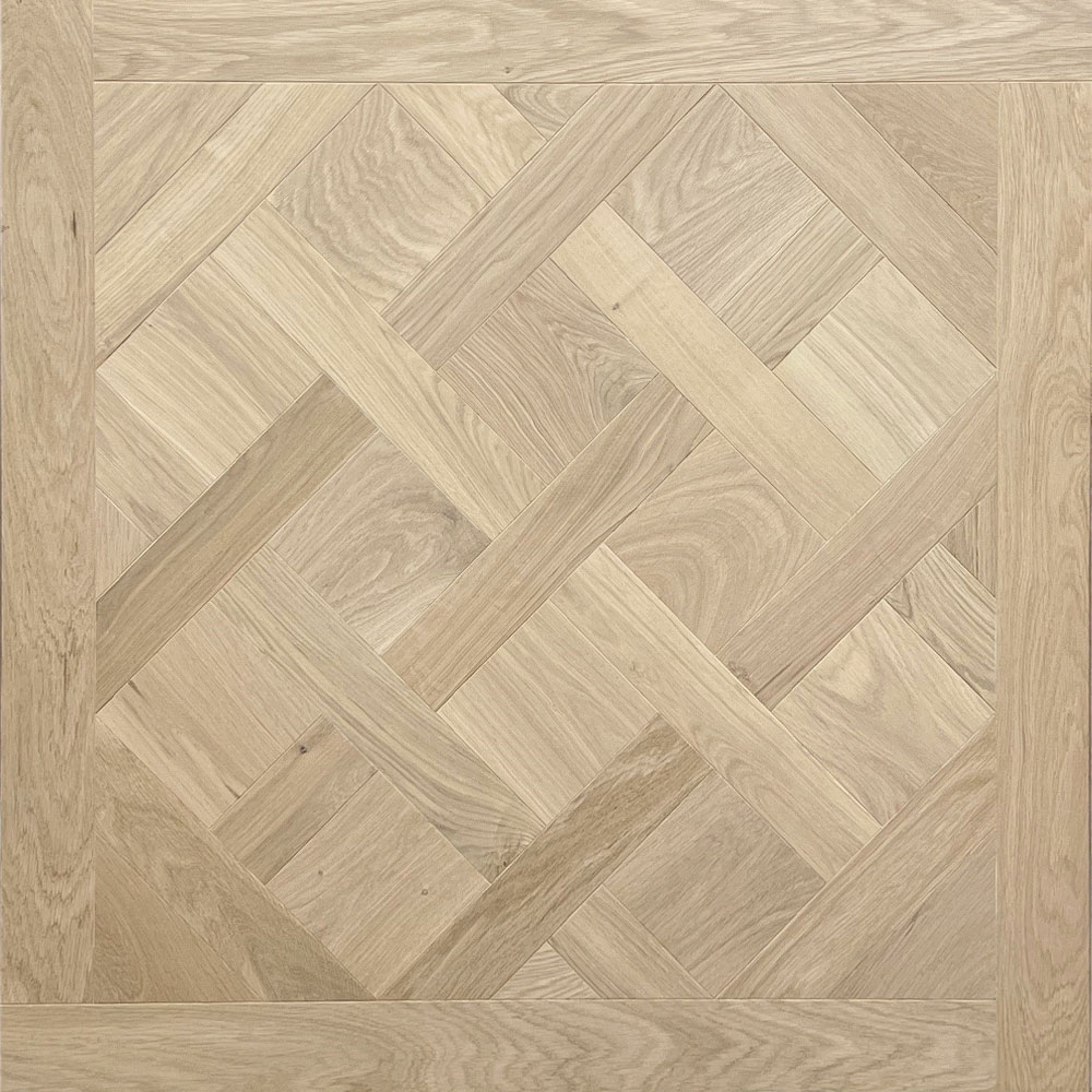 Dalles parquet versailles - Ch&ecirc;ne dalles versailles chambord  brut pr bis 800x800x15mm 4mm de couche d'usure  certifi? fsc 100%