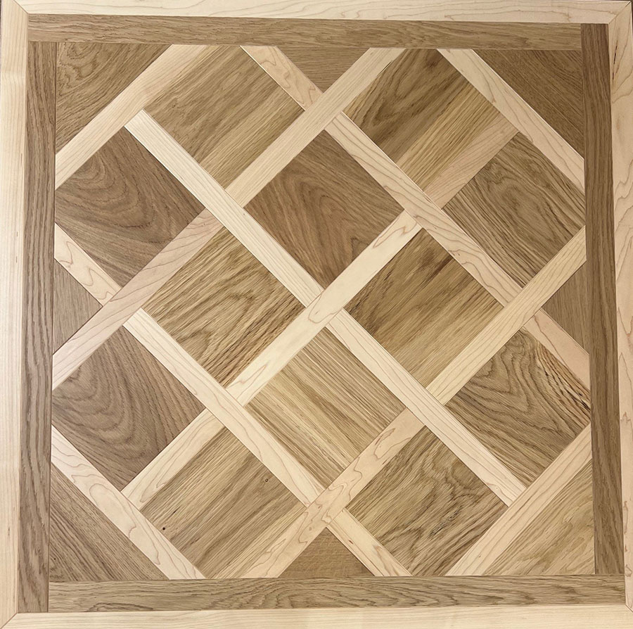 Dalles parquet versailles - Chêne dalles versailles cour du roi verni pr bis 1000x1000x15mm 4mm de couche d'usure certifié fsc mix credit