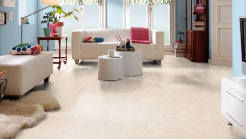 Sol en liège Liège - Liege design lagos blanc 298x907x11mm