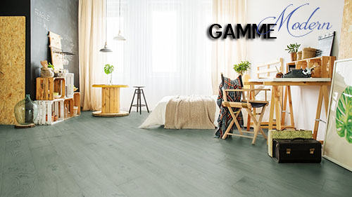 CHENE CONTRECOLLE HUILE BROSSE RUSTIQUE GRIS MENTHE A ANGLAISE 190X14,2X1820mm - LOT DE 8.28M² DISPONIBLE UNIQUEMENT A PANTIN Obligatoire : Applica