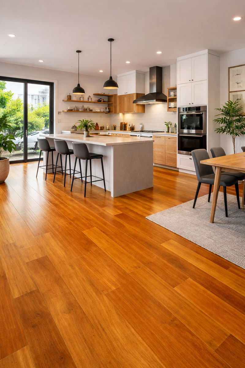 garapa massif verni bona queen 120x15 mm - certifié fsc 100 % - lot de 8.76m²