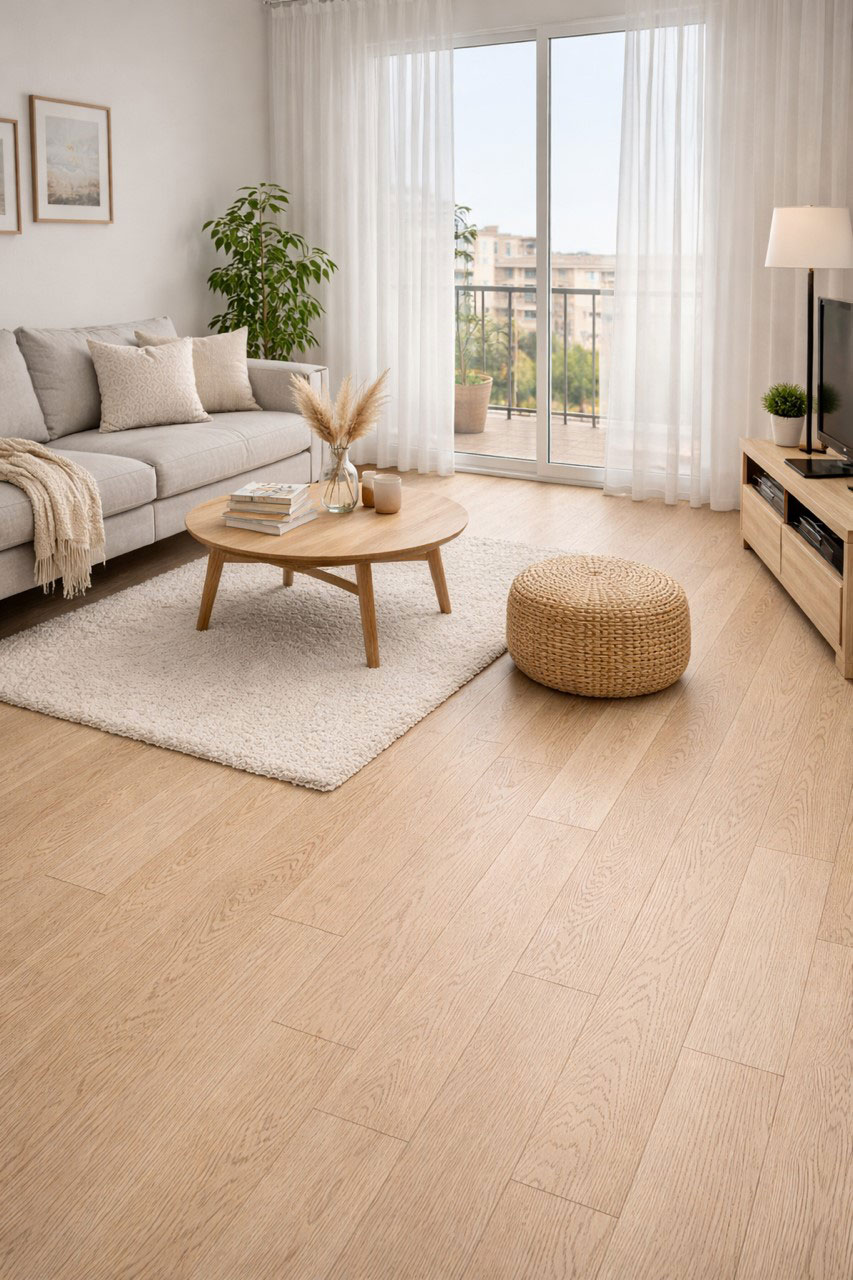 BAMBOU MASSIF VERNI CHENE NATUREL CLAIR 158X15X2000MM