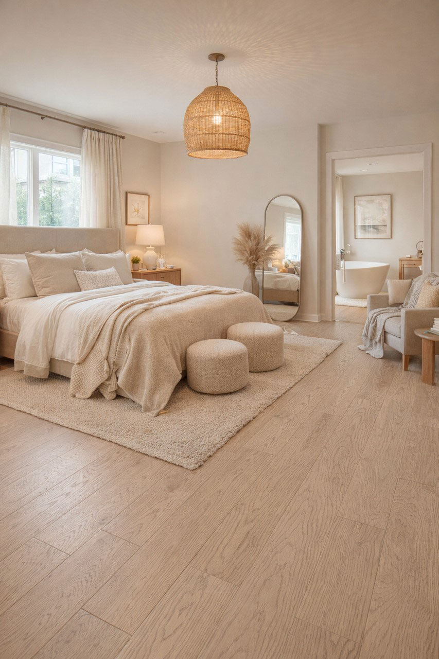 Parquet bambou massif - Bambou massif verni chene naturel clair sans noeud 180x15x2000mm