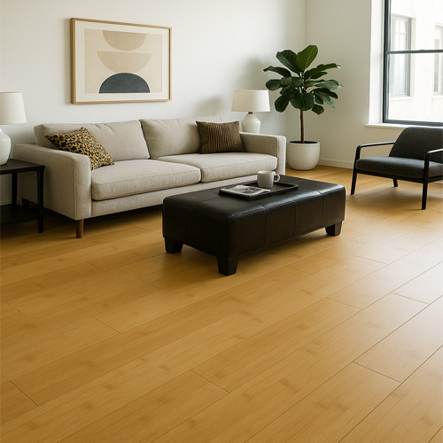 Parquet bambou massif - Bambou massif verni horizontal mat macchiatto  130x15x1020mm