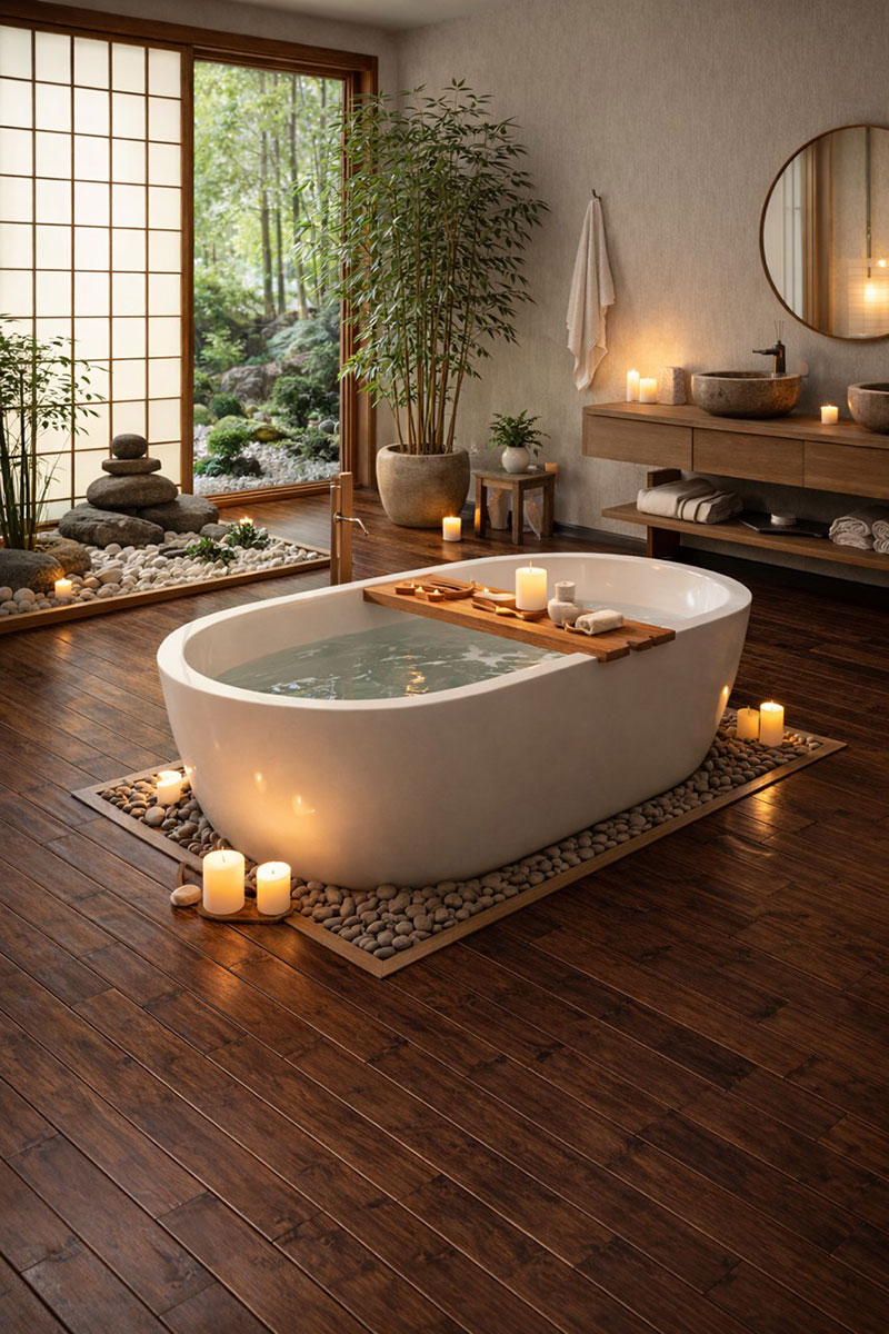 Parquet Bambou Massif - BAMB36137 - Bambou massif verni horizontal mat cioccolato 96x15x960mm