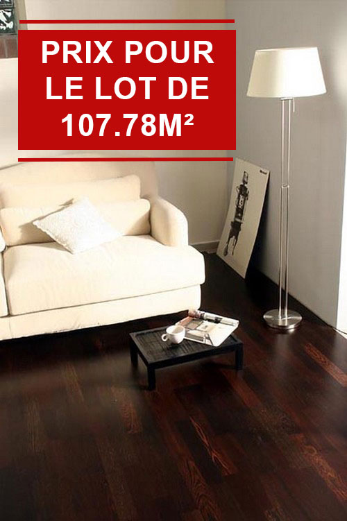 Parquet flottant bois exotique huilé - Wenge contrecolle 3 frise huile biotec 180x13.5x l2200mm