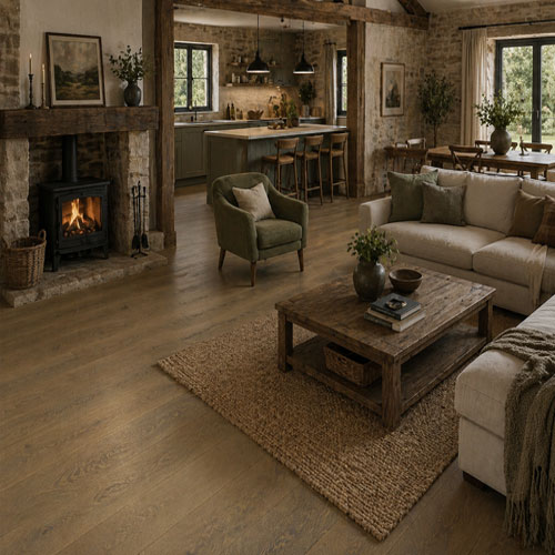 Parquet flottant chêne huilé - Ch&ecirc;ne contrecolle rustique huil&eacute; blois bross&eacute; - 190x22x l1820mm couche d'usure de 6mm de ch&ecirc;ne
obligatoire : application d'huile-cire d&egrave;s la 1&egrave;re utilisation