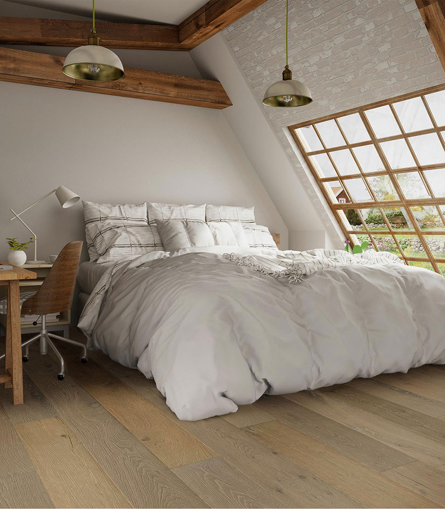 Parquet flottant chêne huilé - Chene contrecolle rustique huile brosse bona naturel heritage bruges go-2 190x14,2x2130mm - <br />
