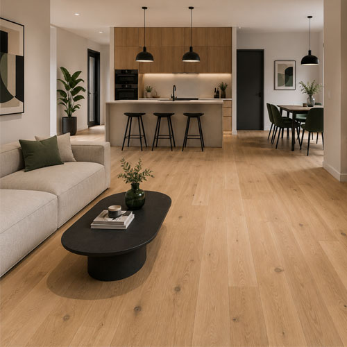 Parquet flottant chêne huilé - Chene contrecolle rustique huile brosse bona naturel lifestyle absolute go-4 145x18x1820 mm - 6mm de couche d'usure
obligatoire : application d'huile-cire d&egrave;s la 1&egrave;re utilisation