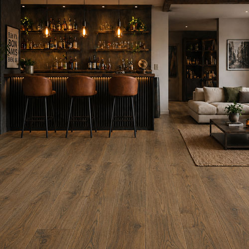 Parquet flottant chêne huilé - Ch&ecirc;ne contrecolle rustique huil&eacute; ombre bross&eacute; - 190x22x l1820mm couche d'usure de 6mm de ch&ecirc;ne
obligatoire : application d'huile-cire d&egrave;s la 1&egrave;re utilisation