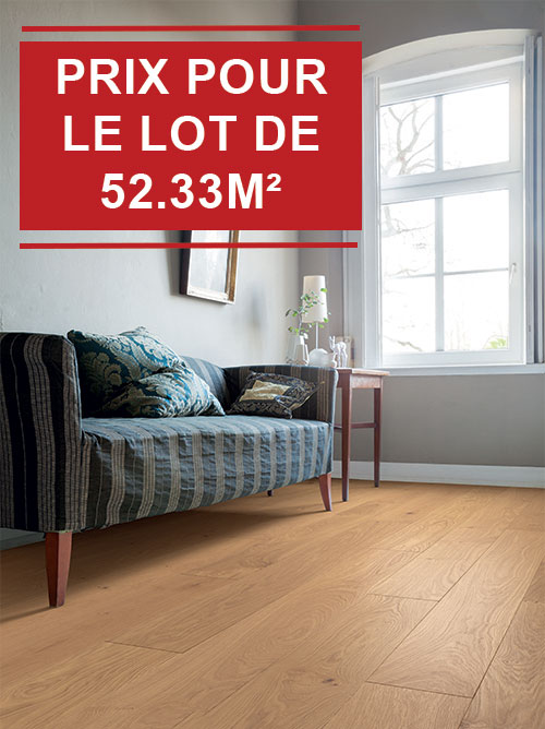 Parquet Flottant Chêne Huilé - CHENF2601 - Chene contrecolle huile brosse rustique san marco 242x15x4mm -xxxl - prix pour le lot de 52.33m²<br />