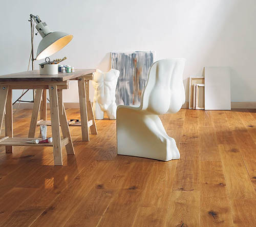 Parquet Flottant Chêne Huilé - CHENF2675 - Chêne contrecolle rustique huilé brossé alexandrie - 190x22x l1820mm couche d'usure de 6mm de chêne<br />