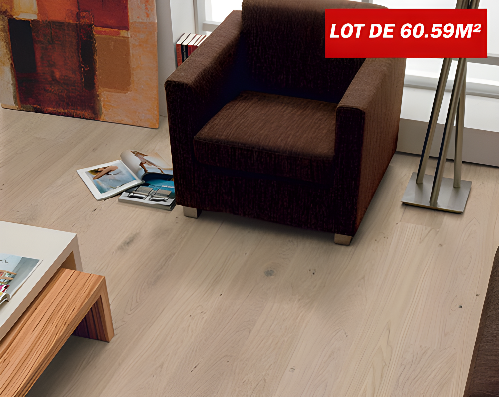 PARQUET FLOTTANT CHENE ANTIQUE ATHENA VERNI brossé 180x15 L1800 - PRIX POUR LE LOT COMPLET DE 60.59M²