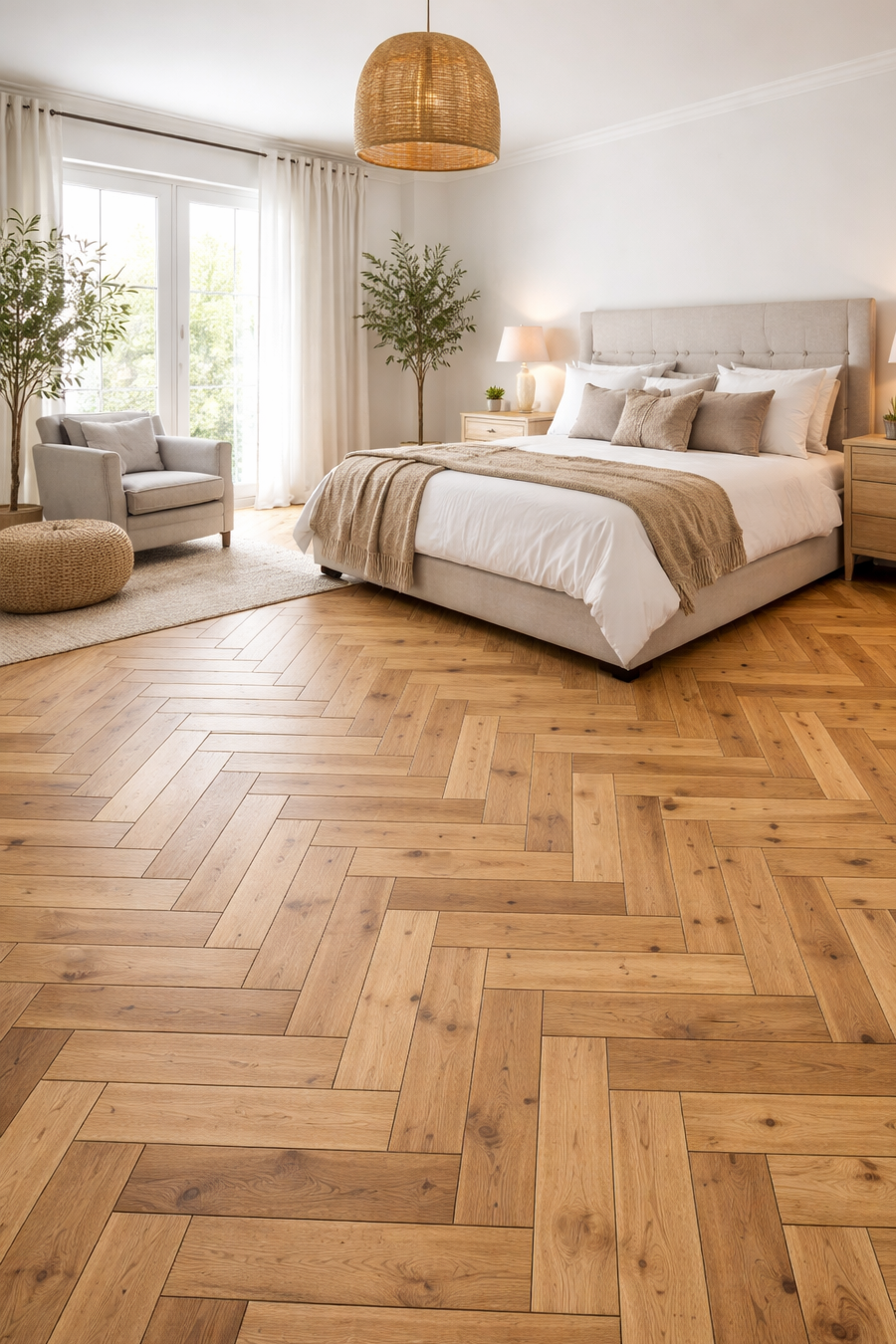 Parquet flottant chêne verni - Baton rompu chene contrecolle rustique verni brosse piccadilly naturel 90x15x600mm 4mm de couche d'usure - certifi&eacute; fsc 100 %