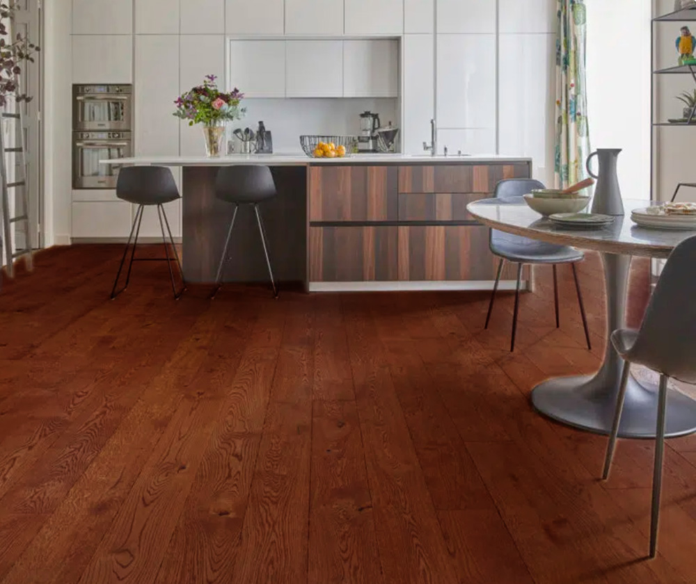 Parquet massif chêne huilé - Chene massif chateau huile vieilli antique ? l'ancienne 110x14x300mm ? 1500mm certifi? pefc 100%