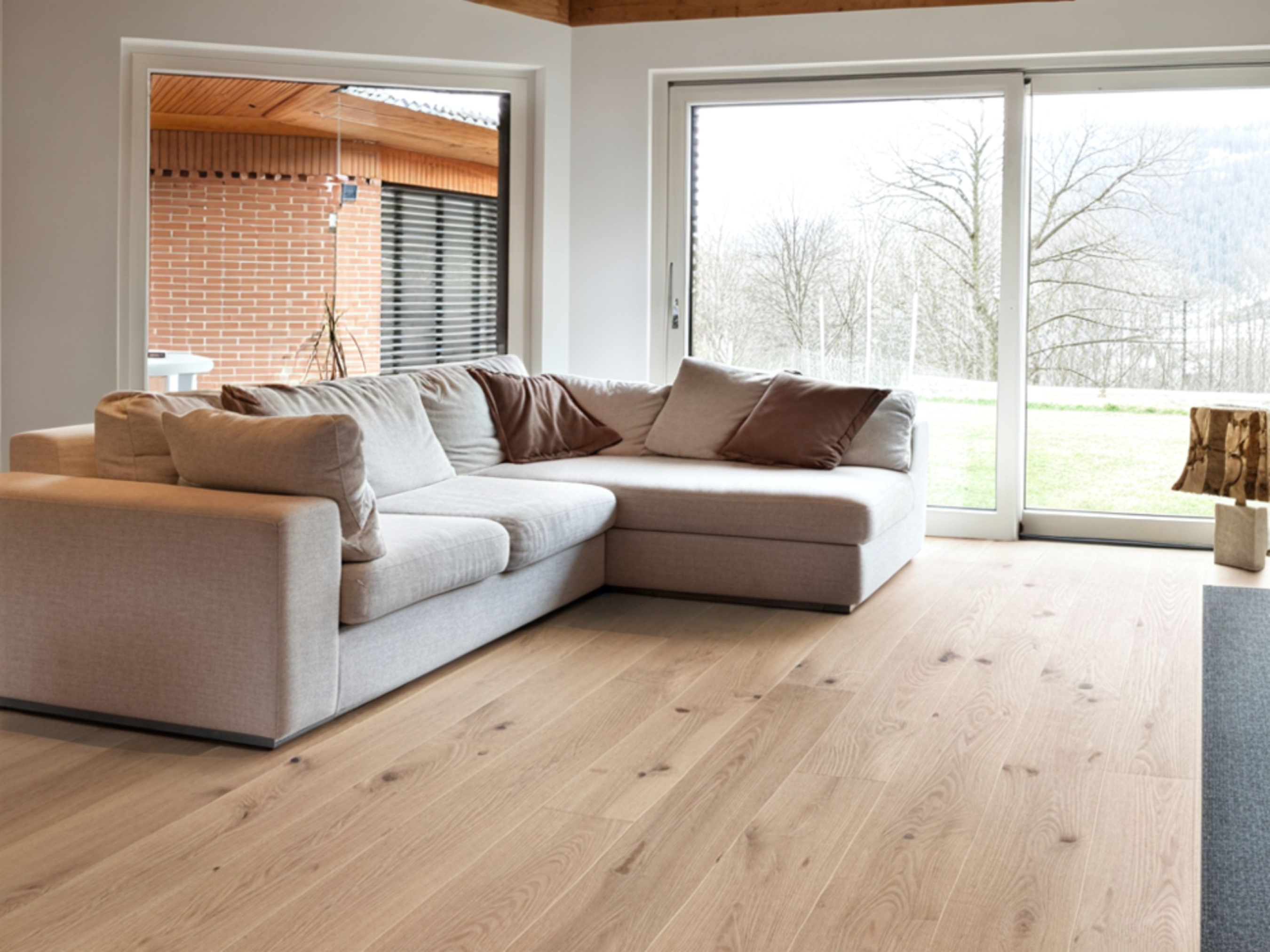 Parquet massif chêne verni - Chene massif verni brosse rustique invisible 160x14mm lv - certifié fsc 100 %