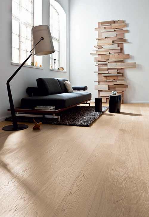 Parquet massif chêne verni - Chene massif verni brosse surchoix invisible (sans noeuds) 160x14mm lv - certifi&eacute; fsc 100 %