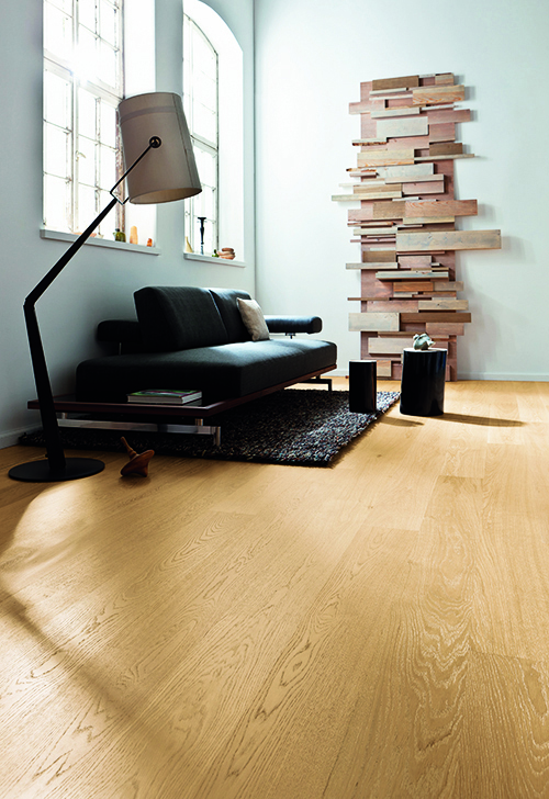 Parquet massif chêne verni - Chene massif verni brosse surchoix naturel 140x14mm - certifi? fsc 100 %