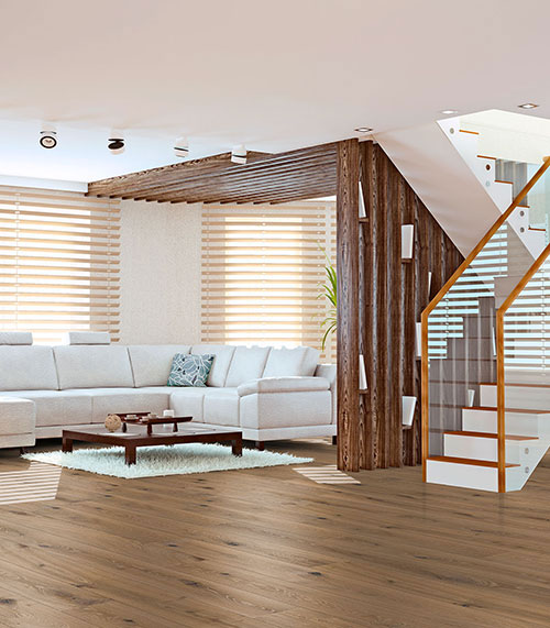 chêne massif huile rustique brosse castel brown 170x20mm - certifié fsc 100 %