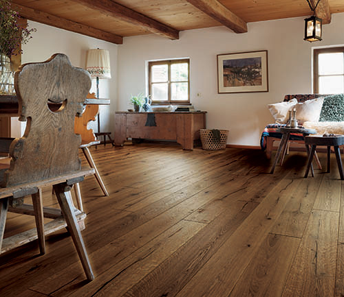 ch�ne massif huile brosse rustique castle brown 160x20,4x600-1800mm certifié fsc 100 % obligatoire : application d'huile-cire dès la 1ère utilisation