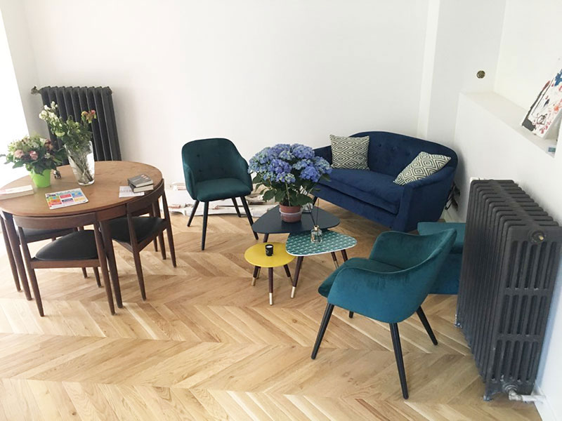 point de hongrie ch&ecirc;ne massif verni brosse naturel campagne 90x14x510mm - certifié fsc 100 %