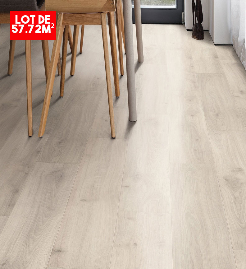 Parquet Stratifié Décoart Hanovre Planches Larges - HARO538651 - Haro sol stratifié tritty 90 planche large à l'ancienne 4v chêne emilia gris clair* authentic soft top connect