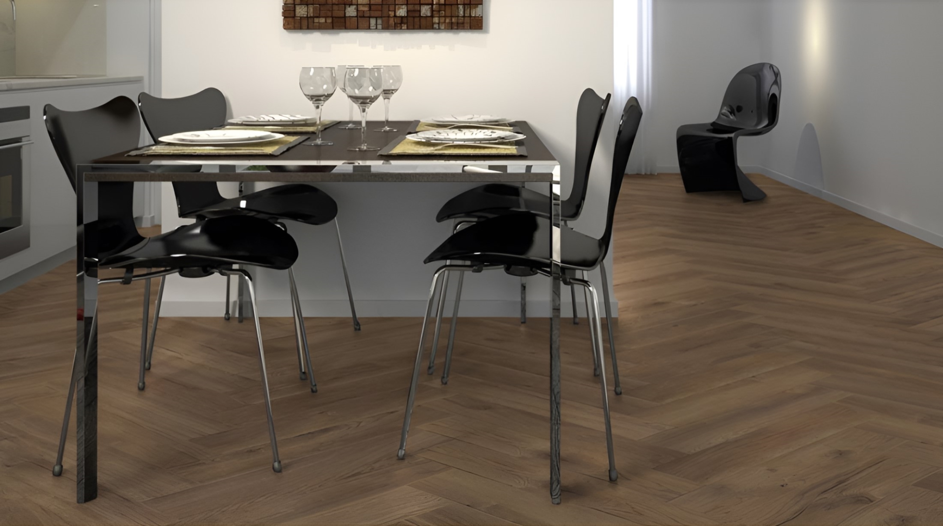 Parquet Stratifié Décoart Paris Bâton-rompu - DAHRB4764 - Parquet sol stratifie decoart baton rompu chene treviso - gamme paris – 665mm x 133mm x 8mm - certifié fsc mix credit