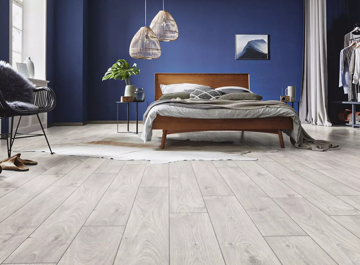 Parquet Stratifié Décoart Séville - DAEXQ3223 - Parquet sol stratifie decoart - chene atlas blanc - gamme seville - 1380mmx193mmx8mm - certifié fsc mix credit