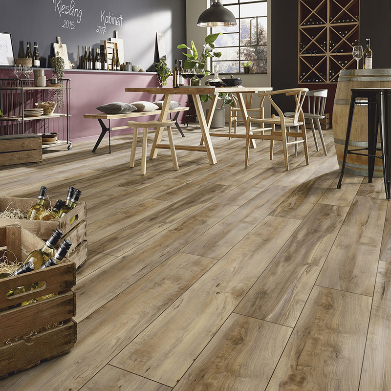 Parquet Stratifié Décoart Séville - DAEXQ6007 - Parquet sol stratifie decoart - erable du canyon - gamme seville - 1380mmx193mmx8mm - certifié fsc mix credit