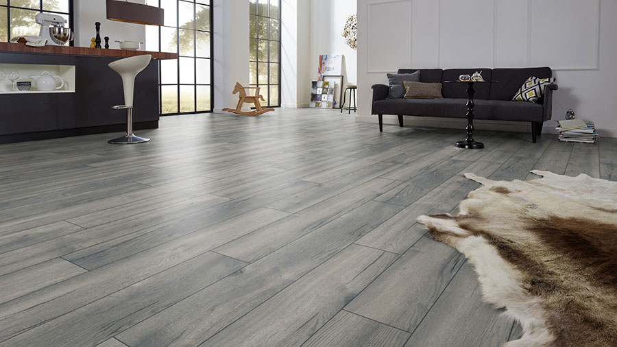 Parquet Stratifié Décoart Séville - DAEXQ4765 - Parquet sol stratifie decoart – chene petterson gris - gamme seville - 1380mmx193mmx8mm - certifié fsc mix credit