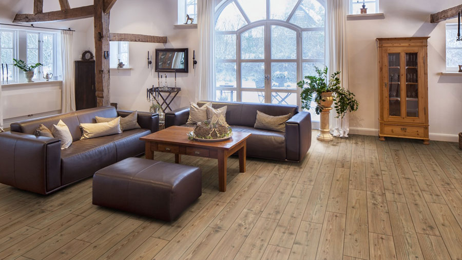 Parquet Stratifié Décoart Séville - DAEXQ2774 - Parquet sol stratifie decoart - pin naturel - gamme seville- 1380mmx193mmx8mm - certifié fsc mix credit