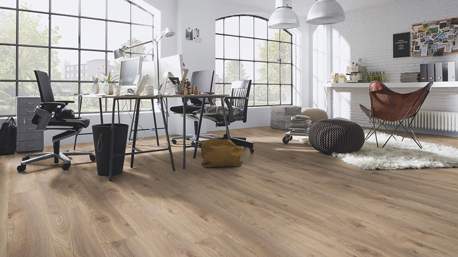 Parquet Stratifié Décoart St Tropez - DAMT3669_1 - Chene stratifie decoart chene macro beig - 1845mmx188mmx12mm - certifié fsc mix credit