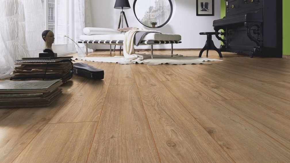 parquet sol stratifie decoart chêne americo clair stratifie - gamme miami - 1375mmx188mmx12mm - certifié fsc mix credit - prix pour le lot de 11.64m²