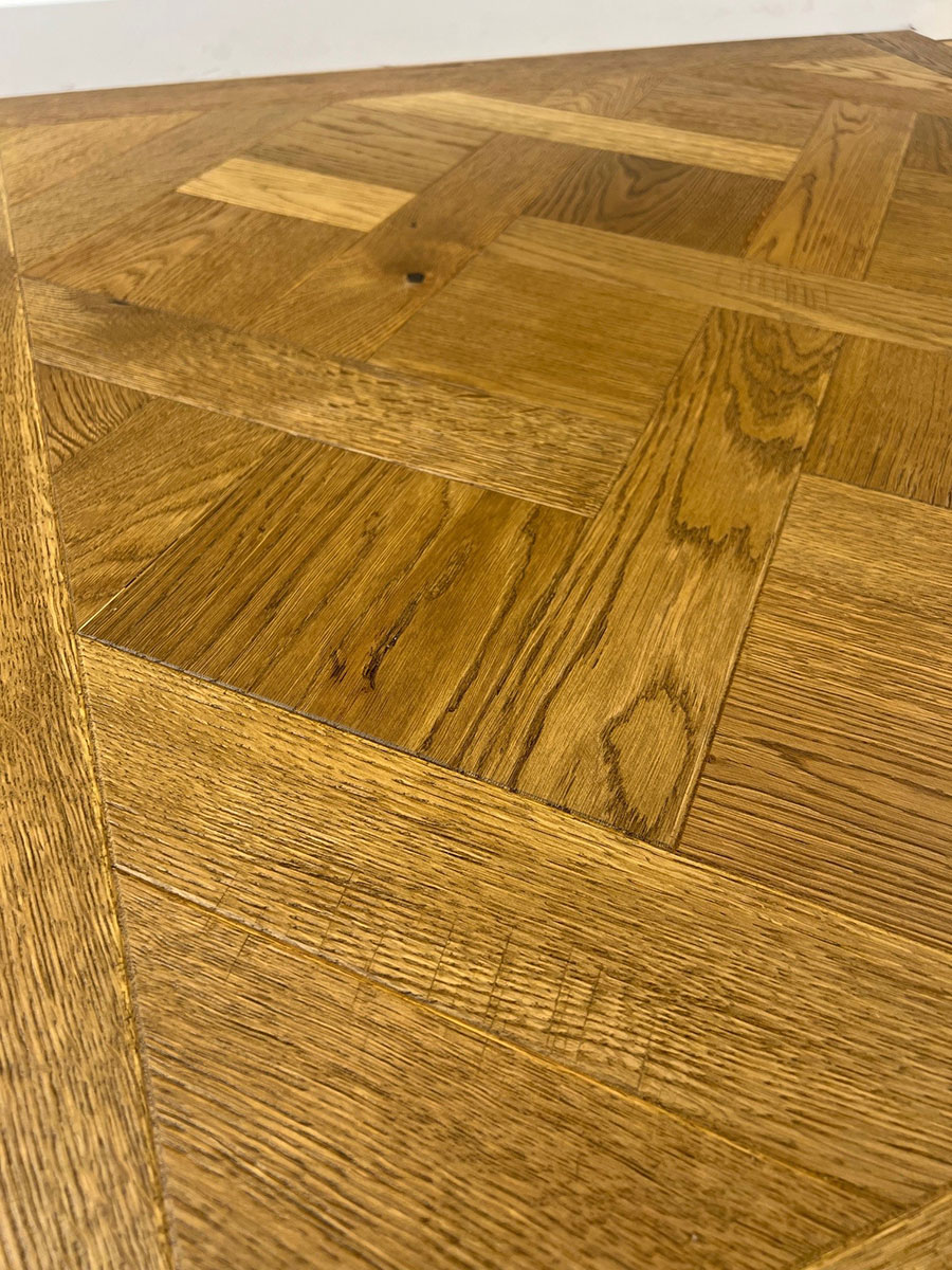 Thumbnail 2 Dalles parquet versailles Chêne dalles versailles montecristo verni  fumé brossé rustique  1000x1000x15mm 4mm de couche d'usure certifié fsc 100% VERF39008 Dalles parquet versailles