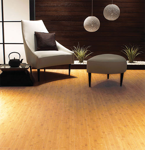 Parquet bambou massif - Bambou massif verni horizontal caramel clair 96x15x960mm