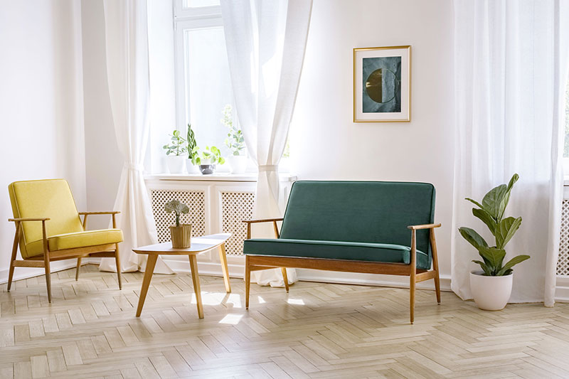 Parquet massif chêne verni - Baton rompu chêne massif verni incolore go 4 90mm x 14mm x 500mm - lot de 9m²
