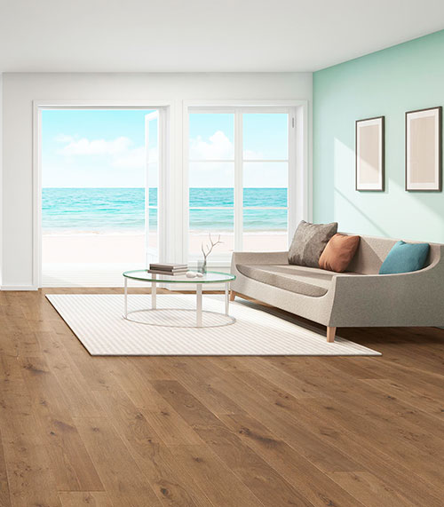 Parquet massif chêne verni - Chêne massif village verni go-4 130x14mm 300-1500 - certifié pefc 100%