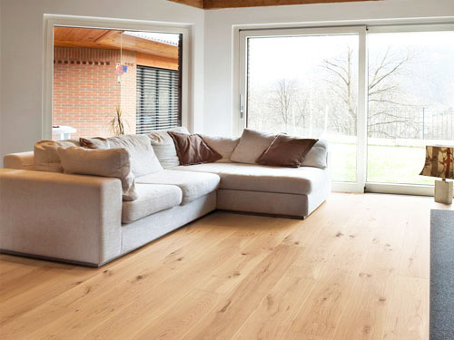 Parquet massif chêne verni - Chêne massif verni brossé rustique naturel 140x14mm lv - certifié fsc 100 %