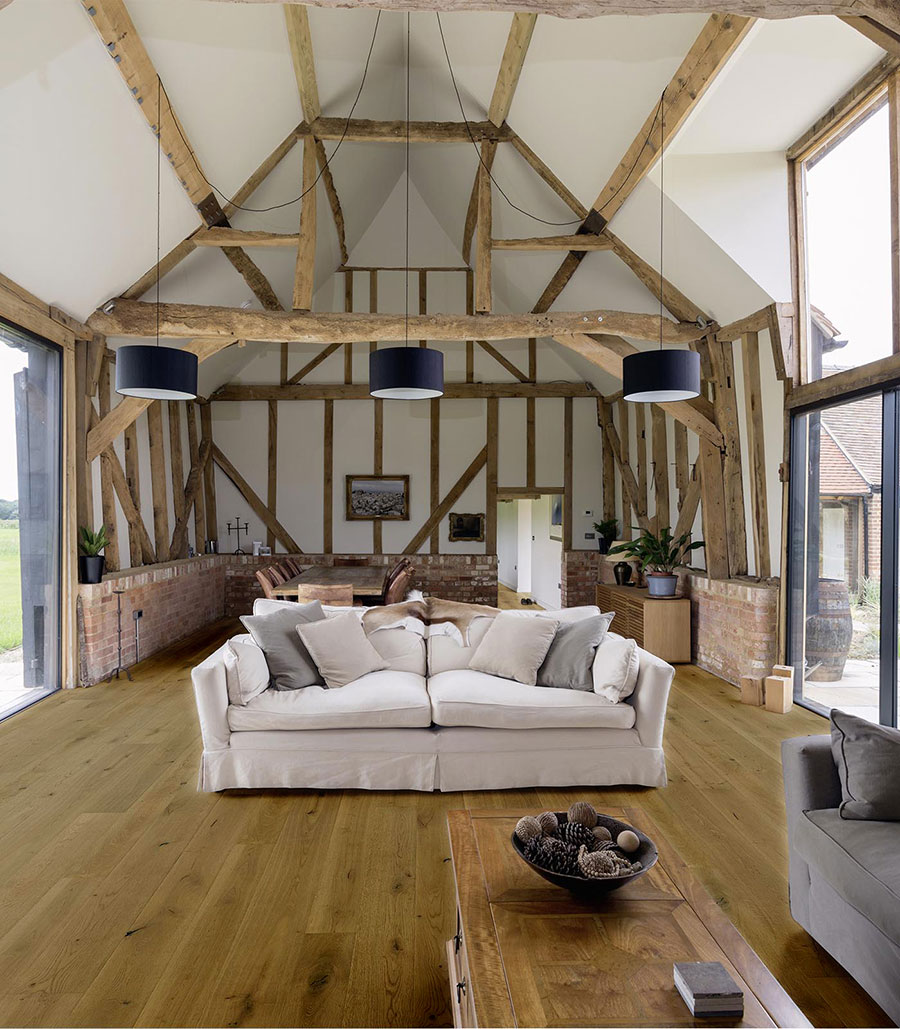 Parquet contrecollé chêne huilé - Chêne contrecollé rustique huilé brossé miel clipsable go-4 190x14mm
