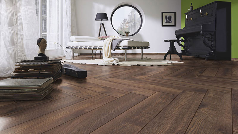 Parquet stratifié décoart paris bâton-rompu - Parquet sol stratifié decoart baton rompu chêne calais - gamme paris - 665mm x 133mm x 8mm - certifié fsc mix credit