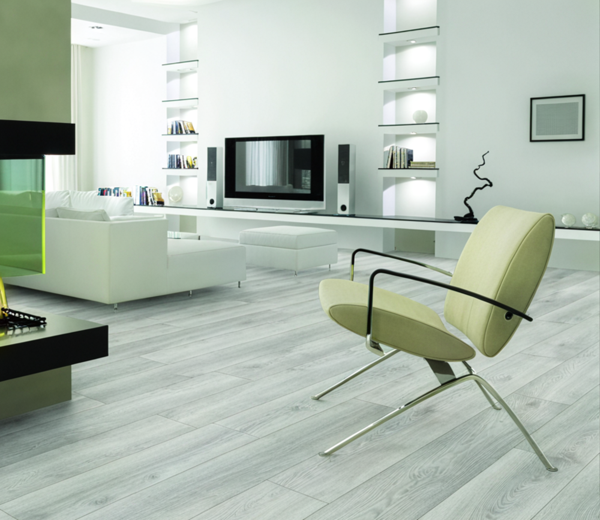 Parquet stratifié décoart amsterdam - Chêne stratifié decoart makro blanc - gamme amsterdam - 1845mmx244mmx10mm - certifié fsc mix credit