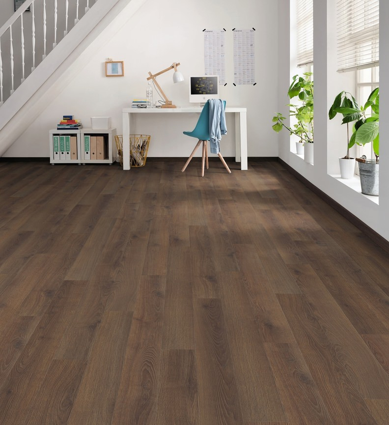 Parquet stratifié bergame loft décoart - Haro sol stratifié tritty 100 loft 4v chêne contura fumé* authentic top connect