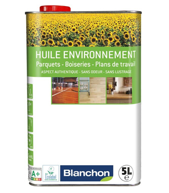 Accessoire et finition - Huile environnement blanchon 5laspect bois brut blanchon<br />
capacite 15m²/l (huile pour bois clair, blanchit)