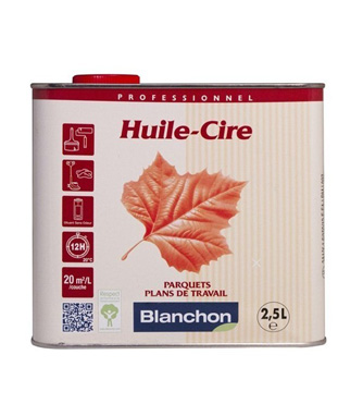 Accessoire et finition - Huile cire blanchon noir 2.5 litres