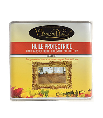Accessoire et finition - Huile de protection incolore shemenwood 2.5 litres<br />
la référence des professionnels du parquet