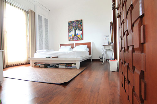Parquet massif exotique verni - Merbau massif verni shiny go4 90mm x15mm