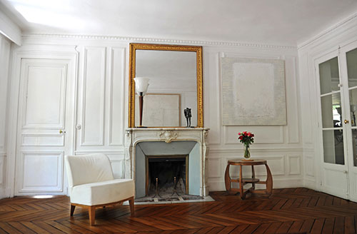 Parquet massif chêne huilé - Point de hongrie chêne massif huilé chateau rustique vieilli 90mmx15mmx600mm vieilli bords martelés
