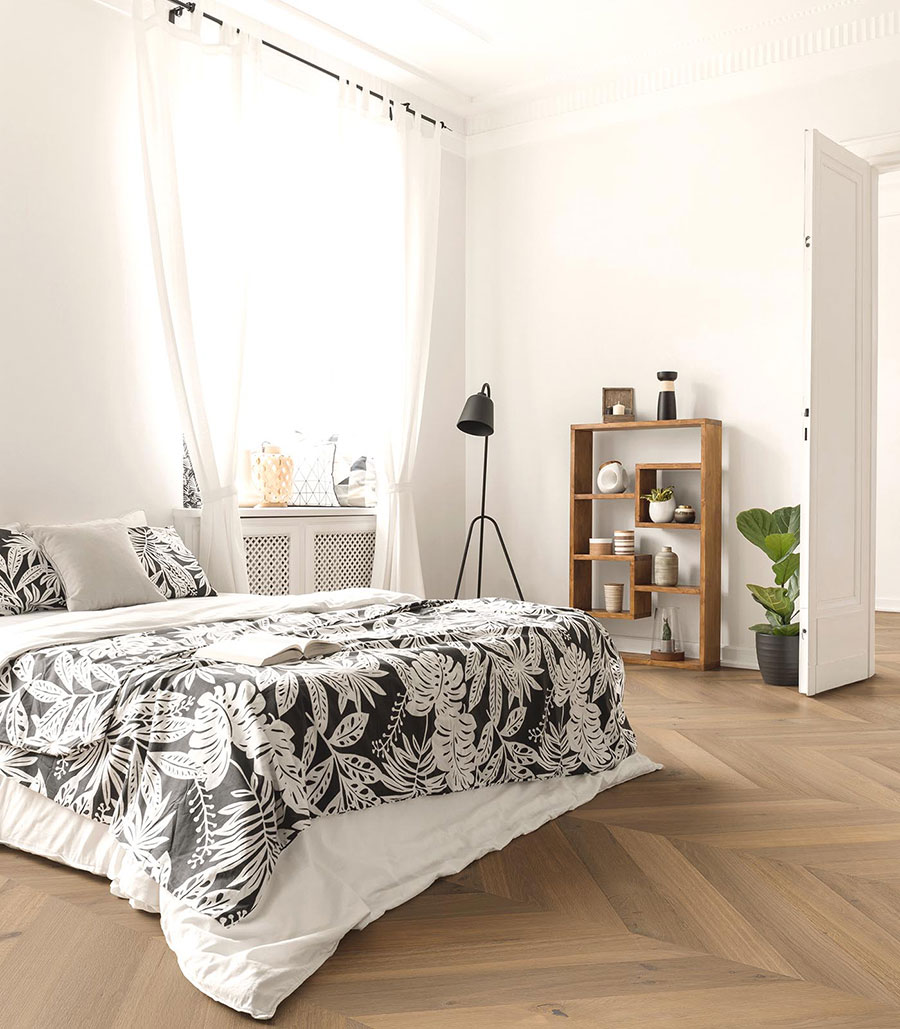 Parquet massif - POINT DE HONGRIE 45° CHENE CONTRECOLLE HUILE BONA NATUREL RUSTIQUE COIMBRA 120X14,2X770mm 3mm de couche d'Usure-<br />
 - premibel-parquet.com