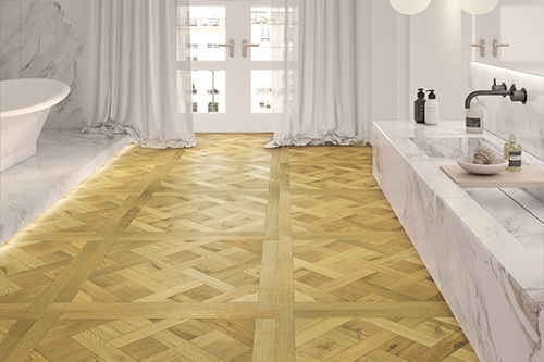 Dalles parquet versailles - Chêne contrecollé versailles blond huilé pr 980mm x 980mm x 4/15mm 