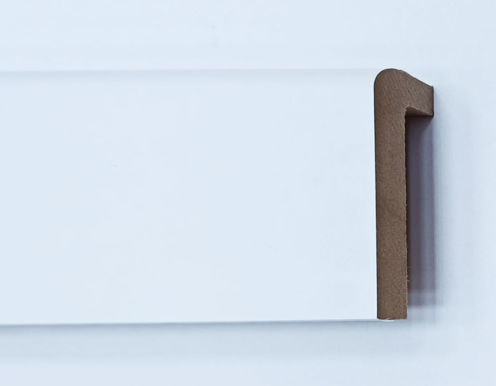 Contre plinthe rénovation - Plinthe de recouvrement dinachoc mdf decor blanc  98x25x2400mm pefc 70%